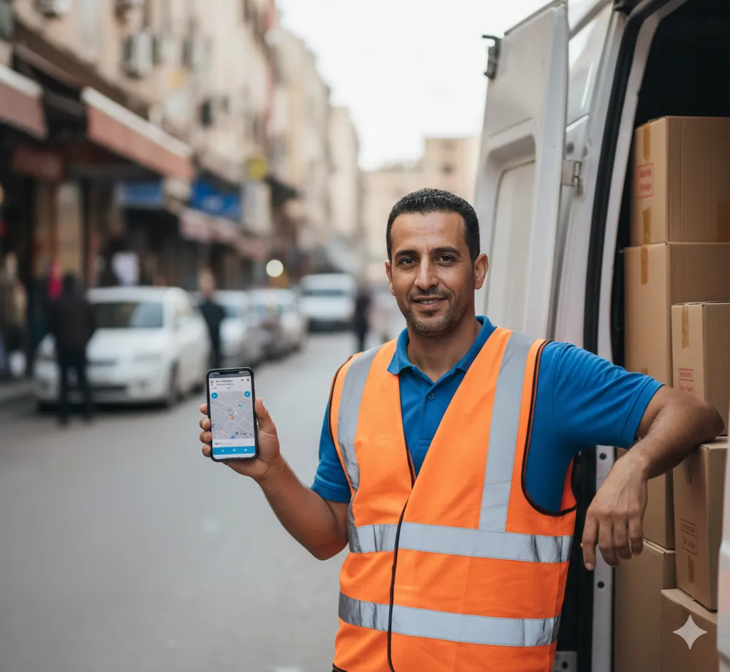 موزع يقوم بالتوزيع في الميدان