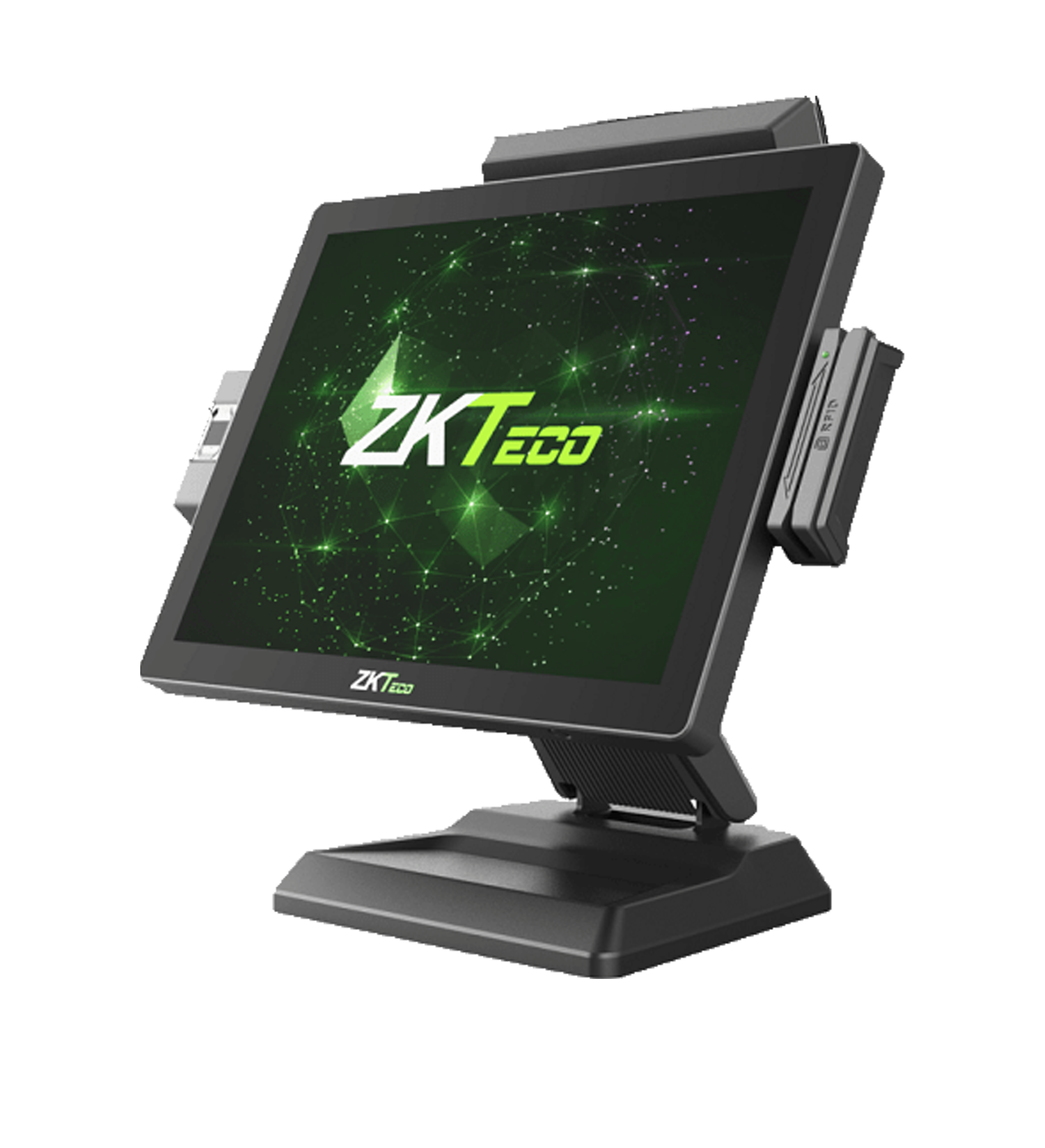 Terminal POS de la gamme ZKTeco illustrant la fiche ZKBio950